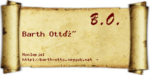 Barth Ottó névjegykártya