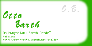 otto barth business card